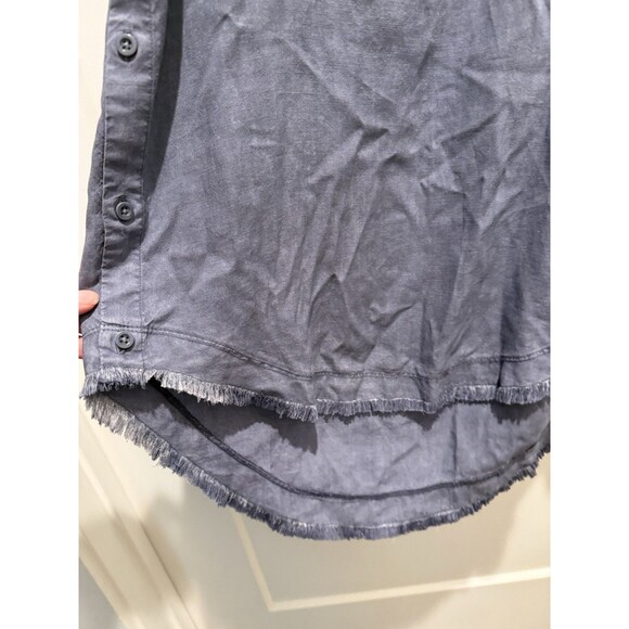 Anthropologie Cloth & Stone Small Chambray Side Button Up Tank Dress Sleeveless - Picture 3 of 6